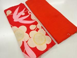 アンティーク　胴裏・肩裏洗い張りセット